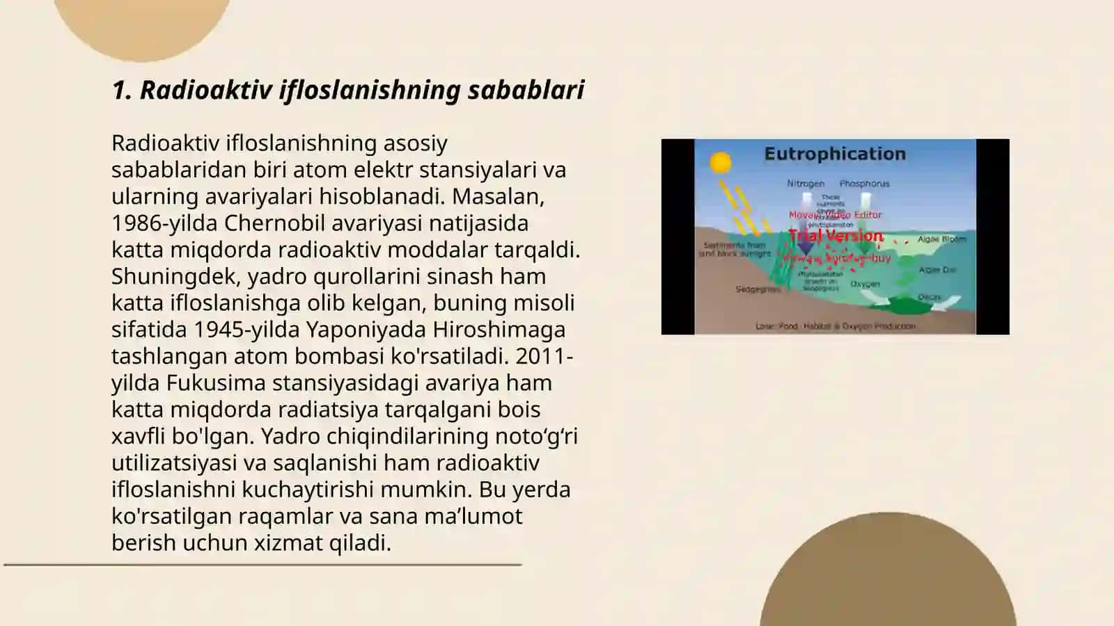 Atrof muhitni radioaktiv ifloslanishi va radioaktiv moddalarning organizmlarga taʼsiri 3