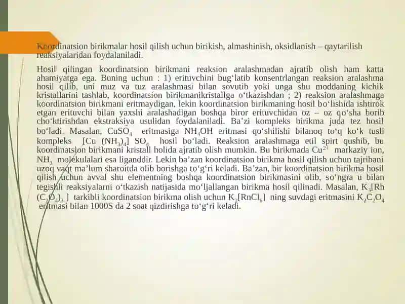 Kompleks birikmalar 3