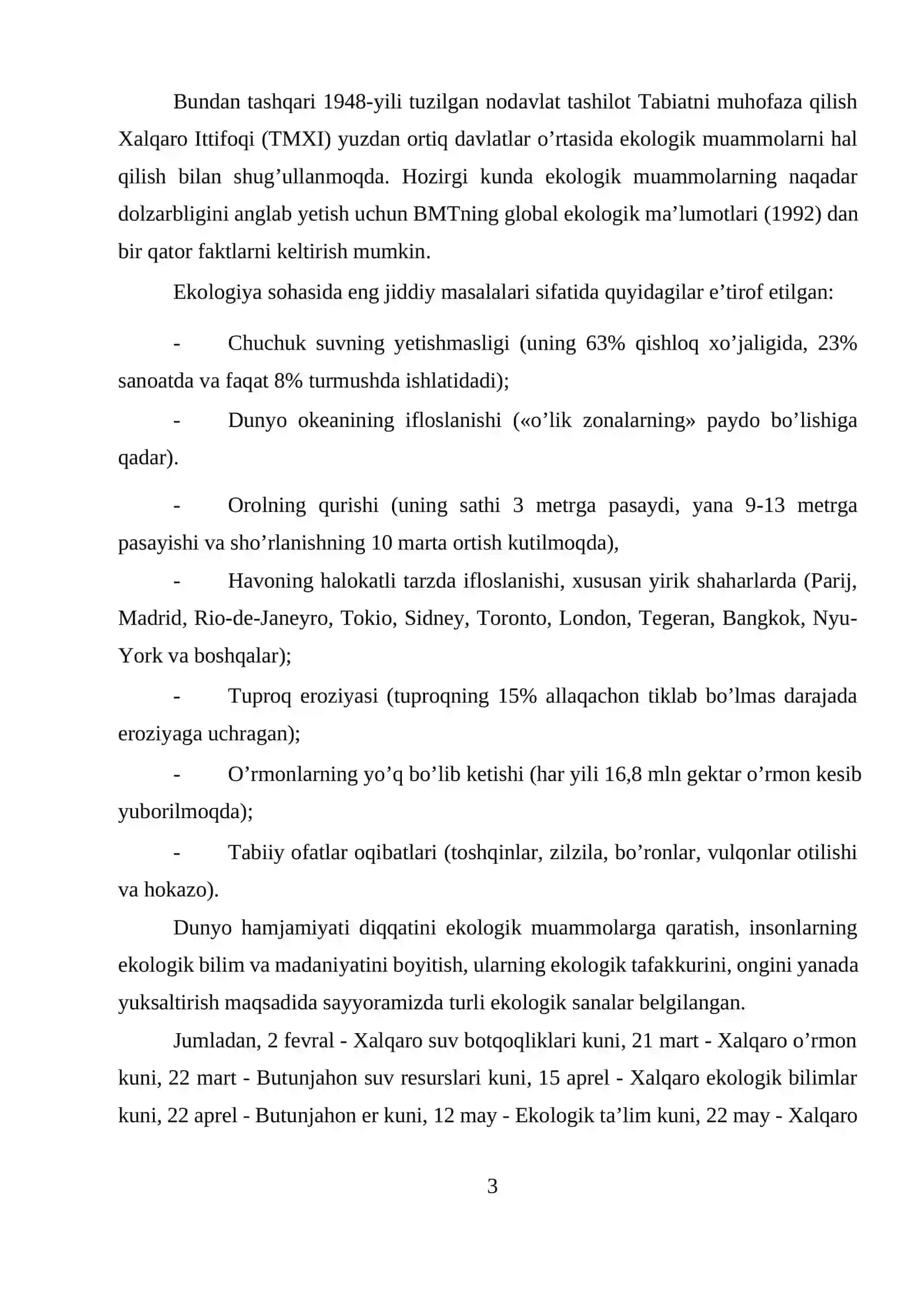 Koreya Respublikasida ekologik muammolar va ularni bartaraf etishning iqtisodiy yo’llari 3