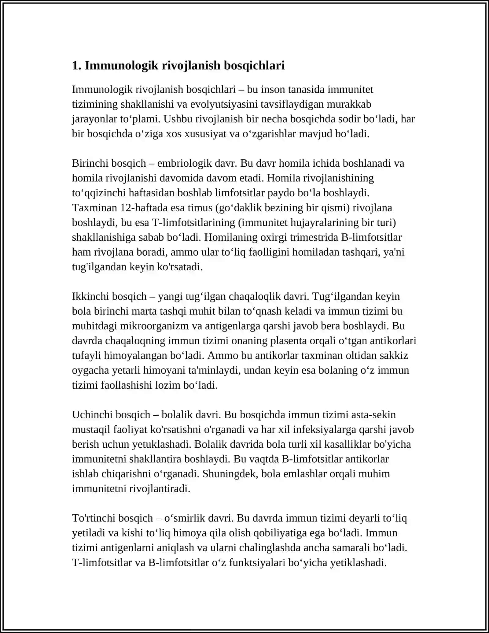 INDIVIDUAL RIVOJLANISH DAVRIDA IMUN REAKSIYALARINING SHAKLLANISHI 3