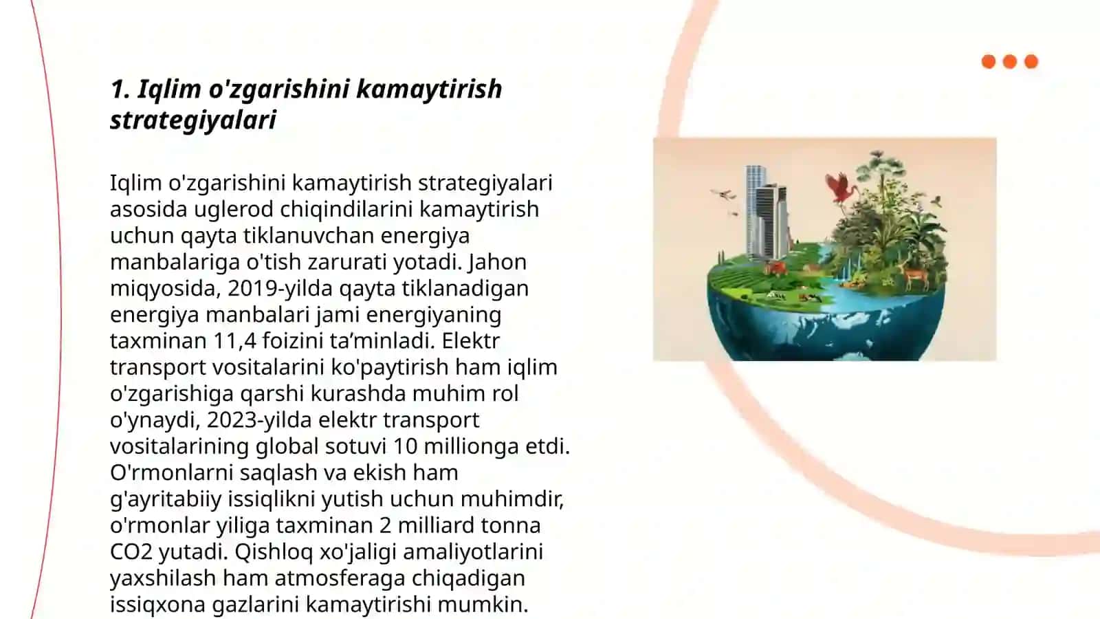 Iqlim o'zgarishini kamaytirish strategiyalari 3