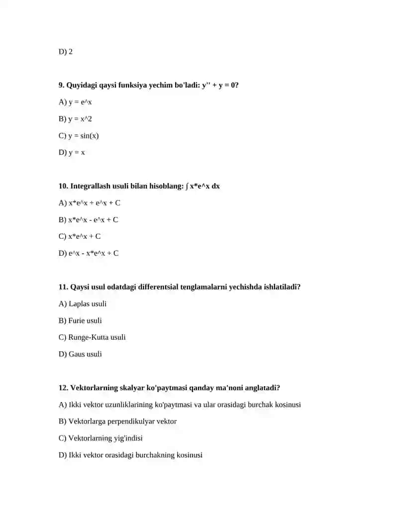 Oliy matematika 3