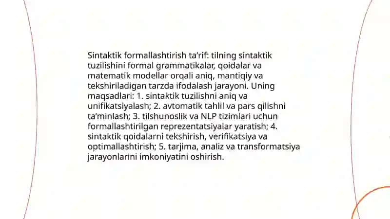 Sintaktik formallashtirish 3