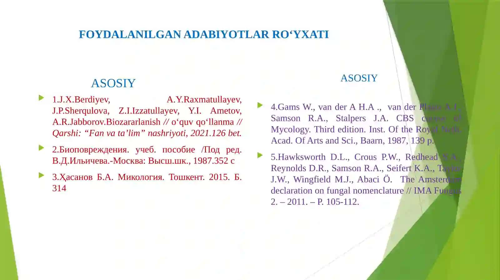 KIRISH. FANNING MAQSAD VA VAZIFALARI.BIOZARARLANISH EKOLOGIK –TEXNOLOGIK MUAMMO SIFATIDA.BAKTERIYA VA ZAMBURUG‘LAR – BIOZARARLASH MANBALARI 3