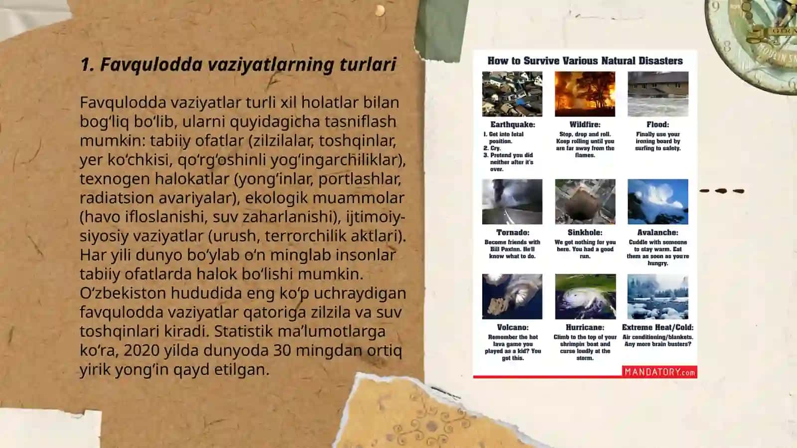 Favqulotda vaziyatlarda va tabiiy ofatlarda shifokor ishining gigiyenik jixatlari 3