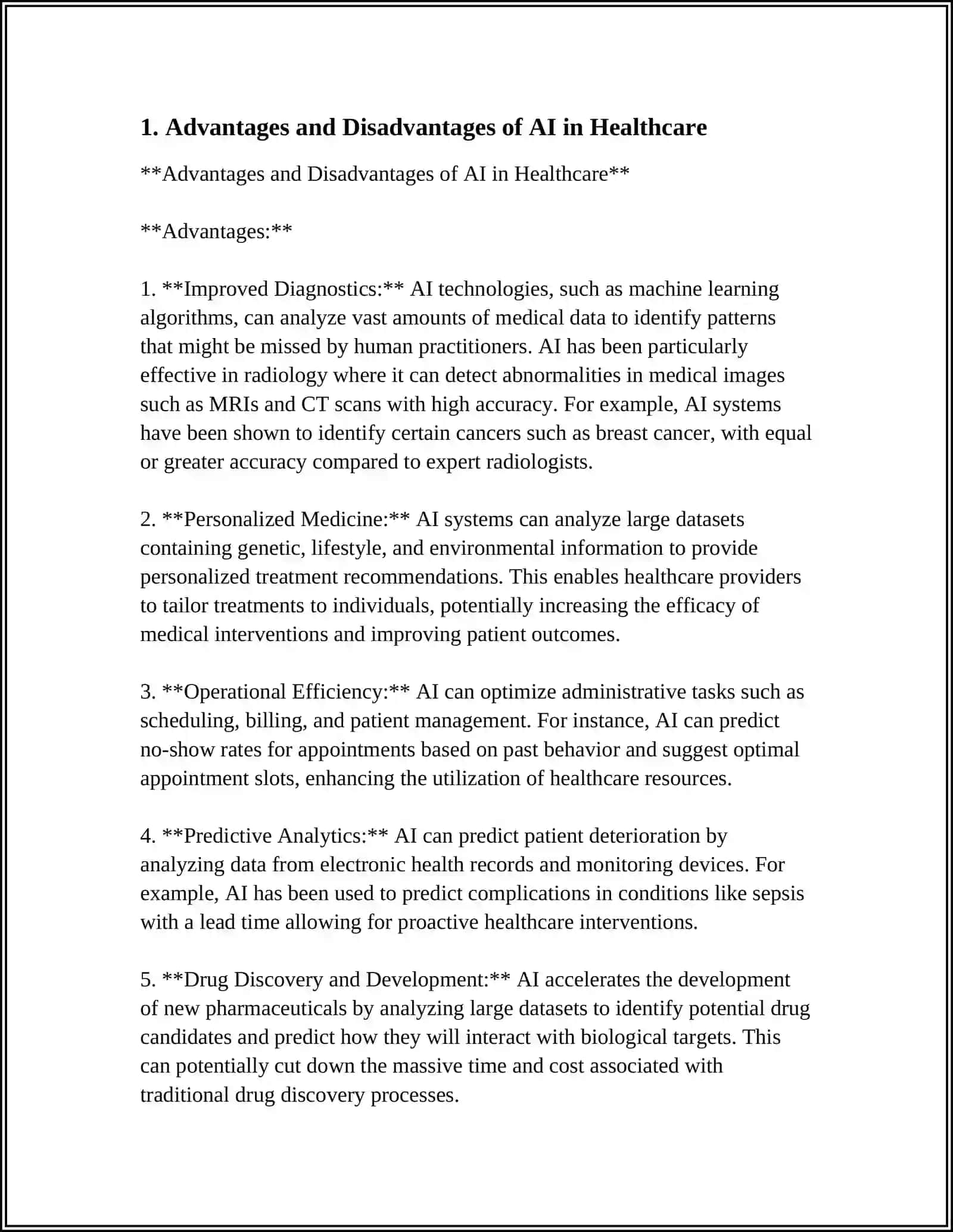 Advantages and Disadvantages of AI in Healthcare 3