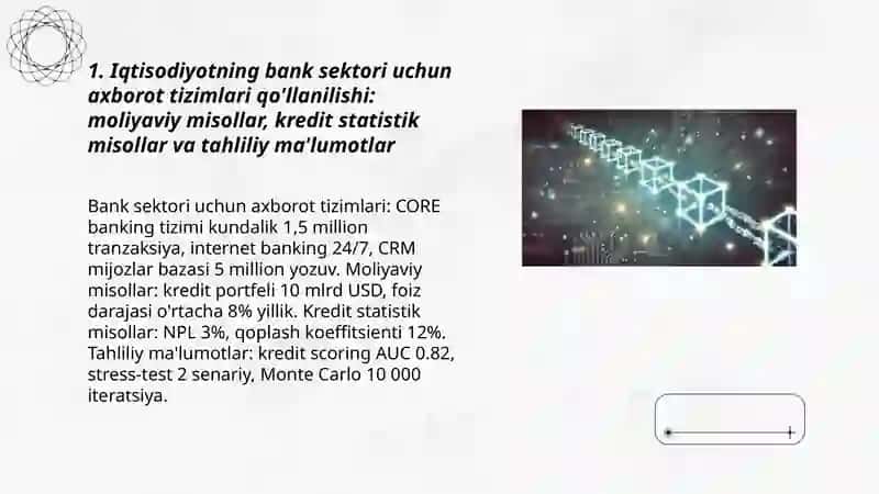 Iqtisodiyotning bank sektori uchun axborot tizimlari 3