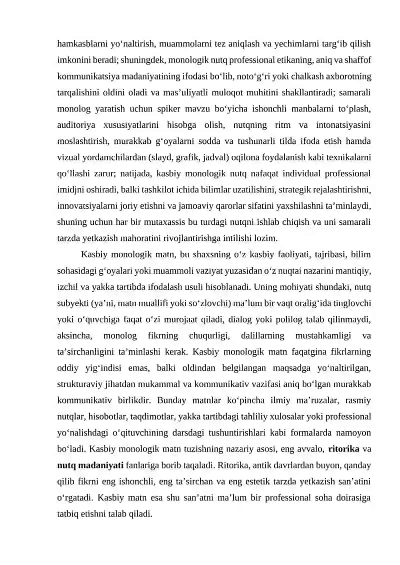 Kasbiy monologik matn tuzishning nazariy asoslari va amaliy mexanizmlari 3
