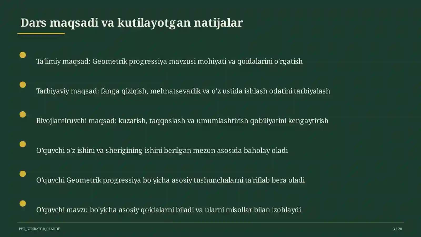 Geometrik progressiya (9-sinf) 3