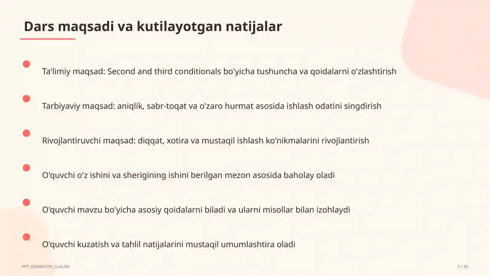 Second and third conditionals (10-sinf) 3