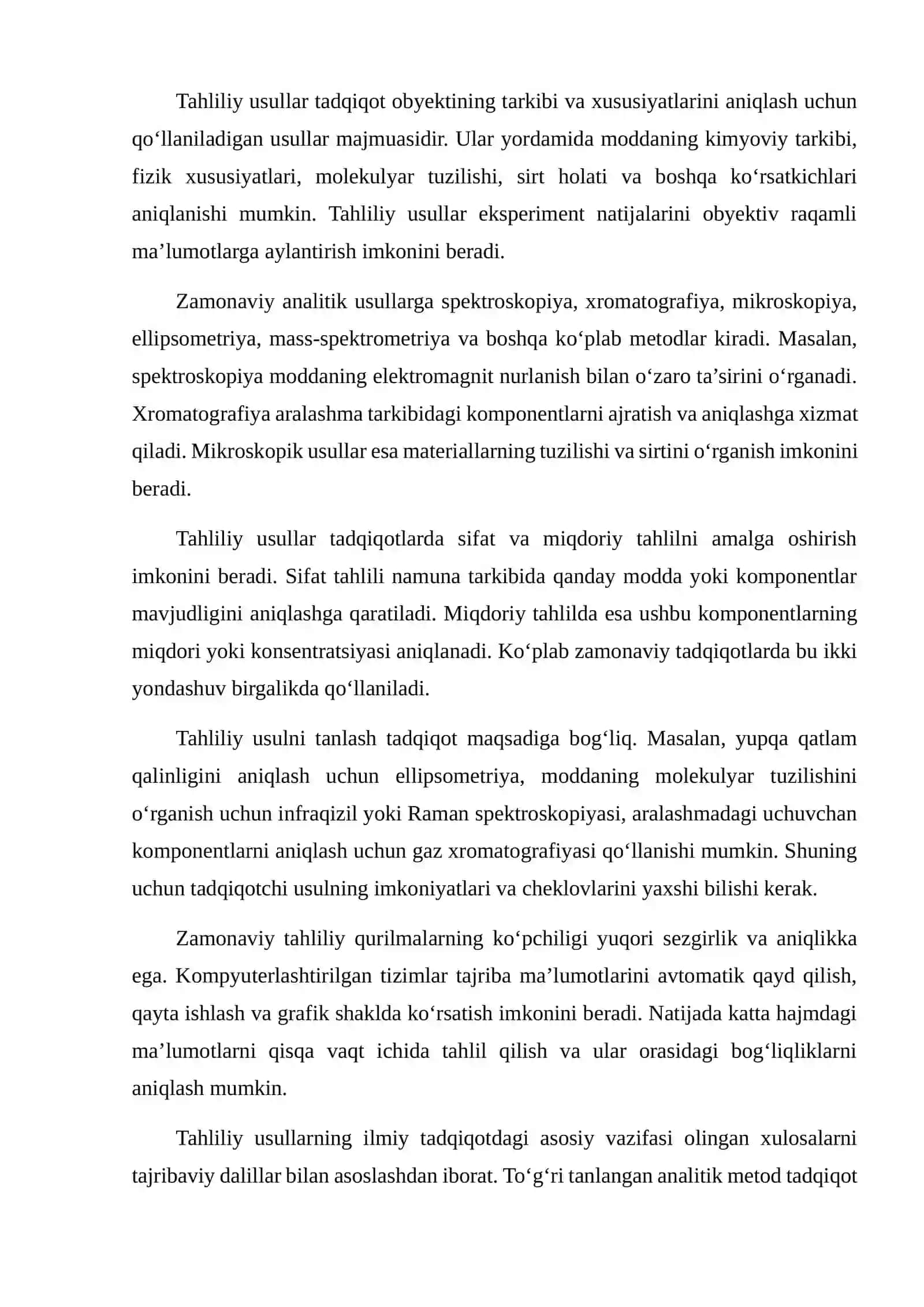Zamonaviy ilmiy tadqiqotda tahliliy usullarning o‘rni 3