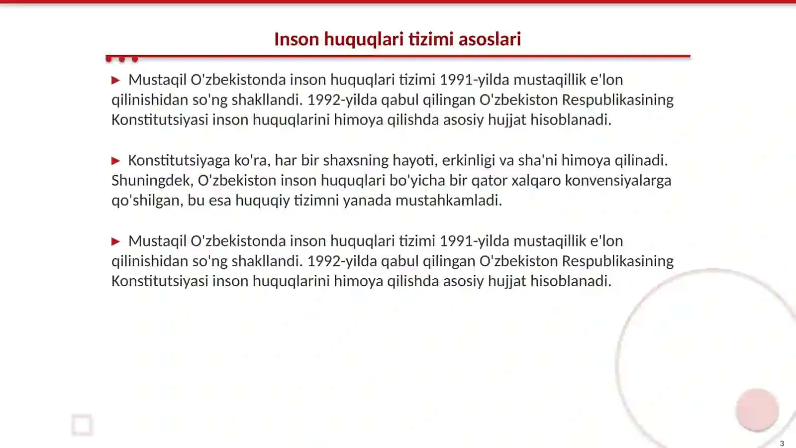 Mustaqil òzbekistonda inson huquqlari va mahalliy hokimiyat tizimida oid manbalar 3