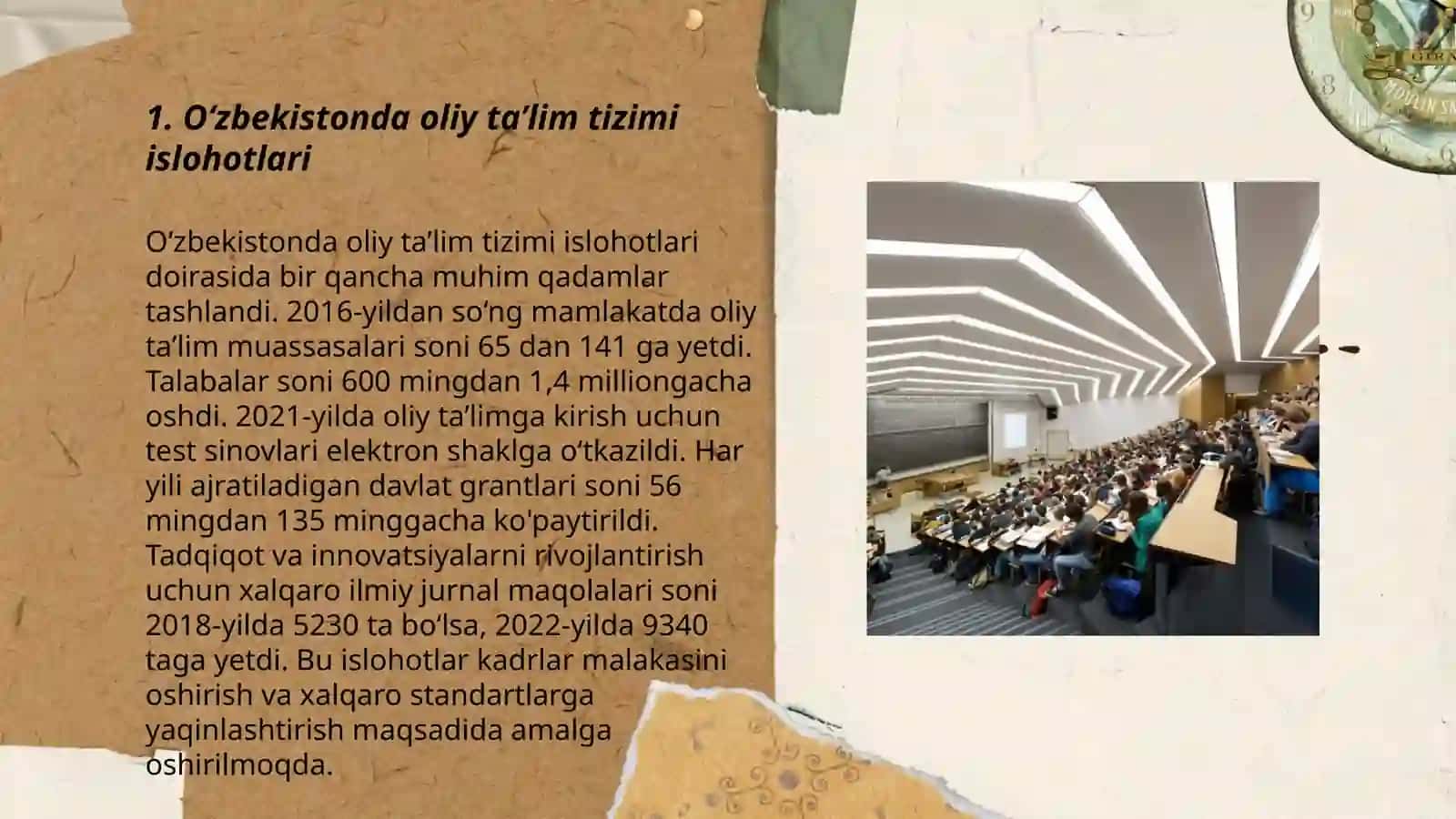 O'zbekiston Respublikasida ta'lim sohasida amalga oshirilgan islohotlar 3