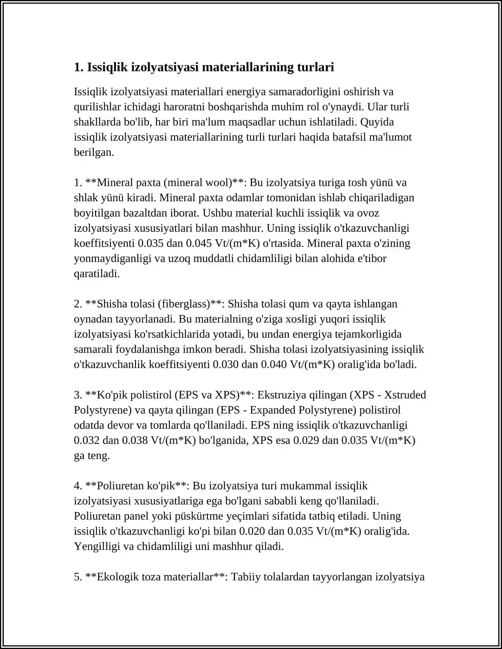 ISSIQLIK IZALYATSIYA MATERIALLARINING KLASSIKAFIKASI 3