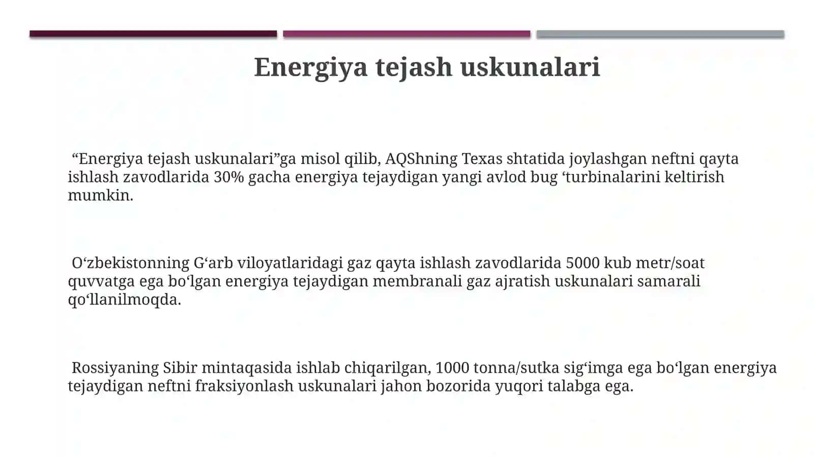 Neft va gaz qayta ishlashda zamonaviy sanoat uskunalarining turlari 3