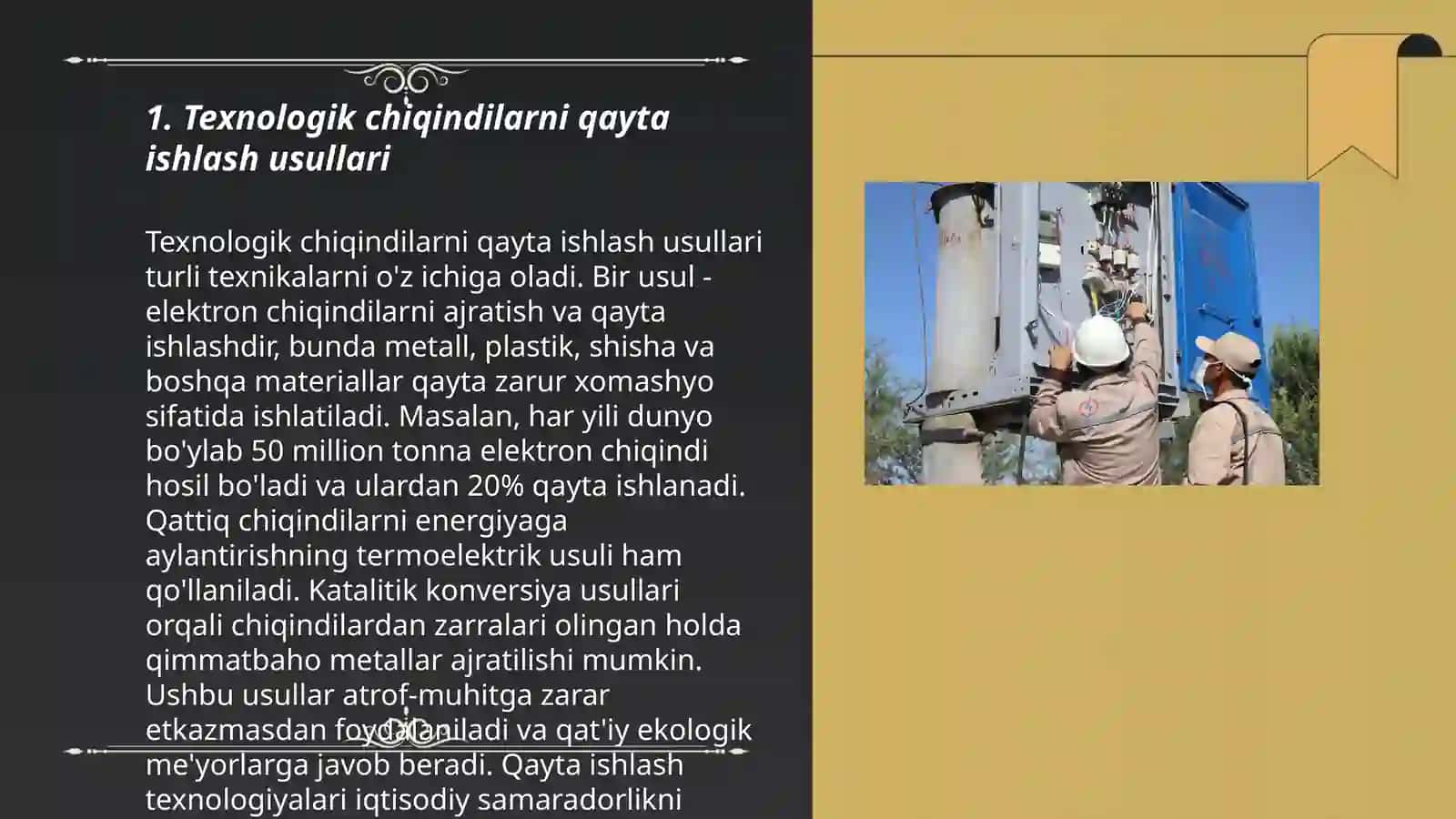 Texnologik chiqindilarni boshqarish va qayta ishlash 3
