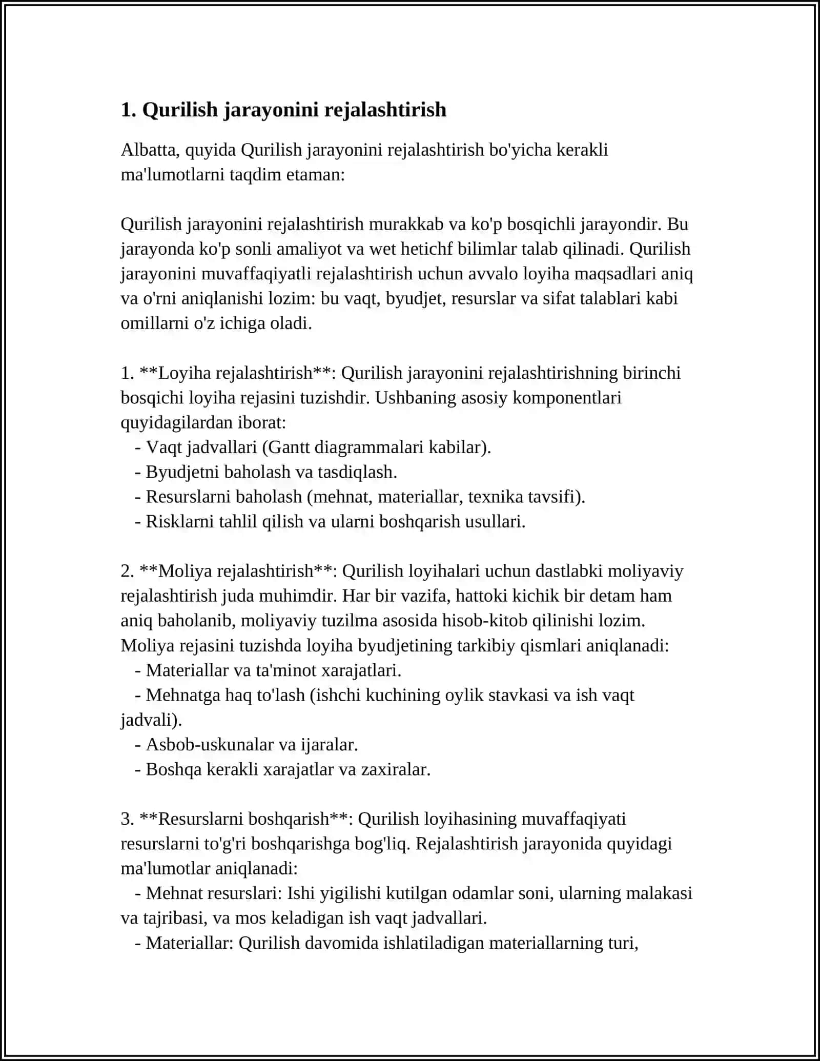 QURILISH ISHLAB CHIQARISHINI VA JARAYONINI TASHKIL ETISH ASOSLARI 3