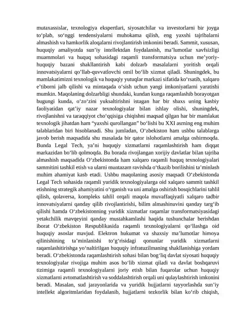 Legal Tech orqali yuridik ta`lim sifatini oshirish imkoniyatlari 3
