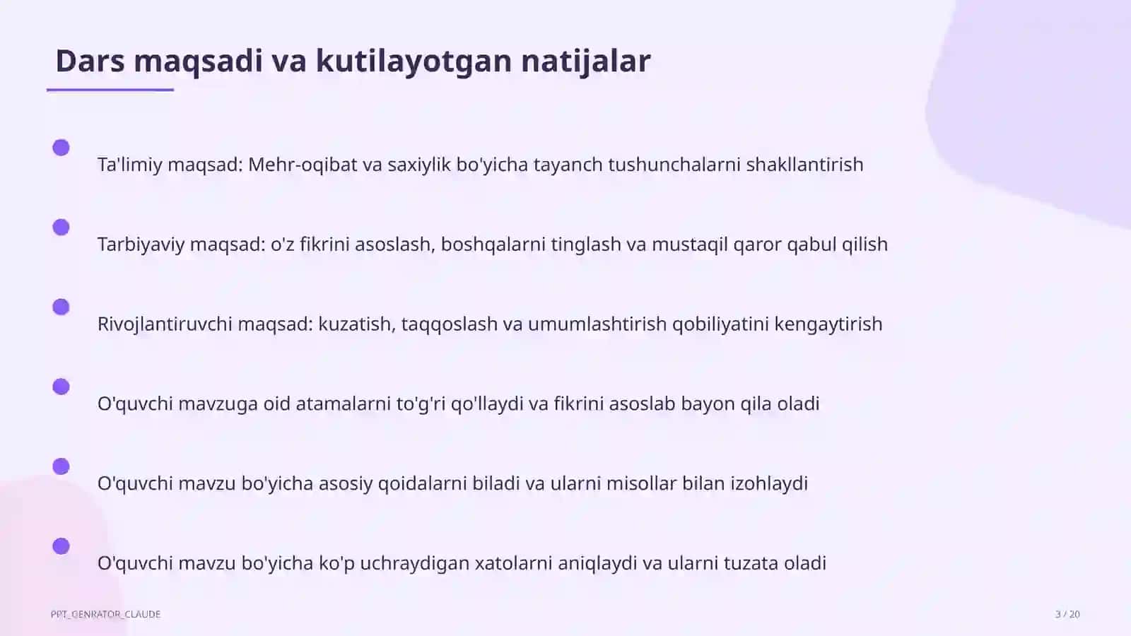 Mehr-oqibat va saxiylik (4-sinf) 3