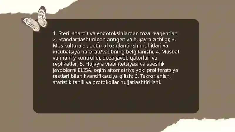 In vitro usulida immunogenegik reaksiyalarni qo'yish prinsiplari 3