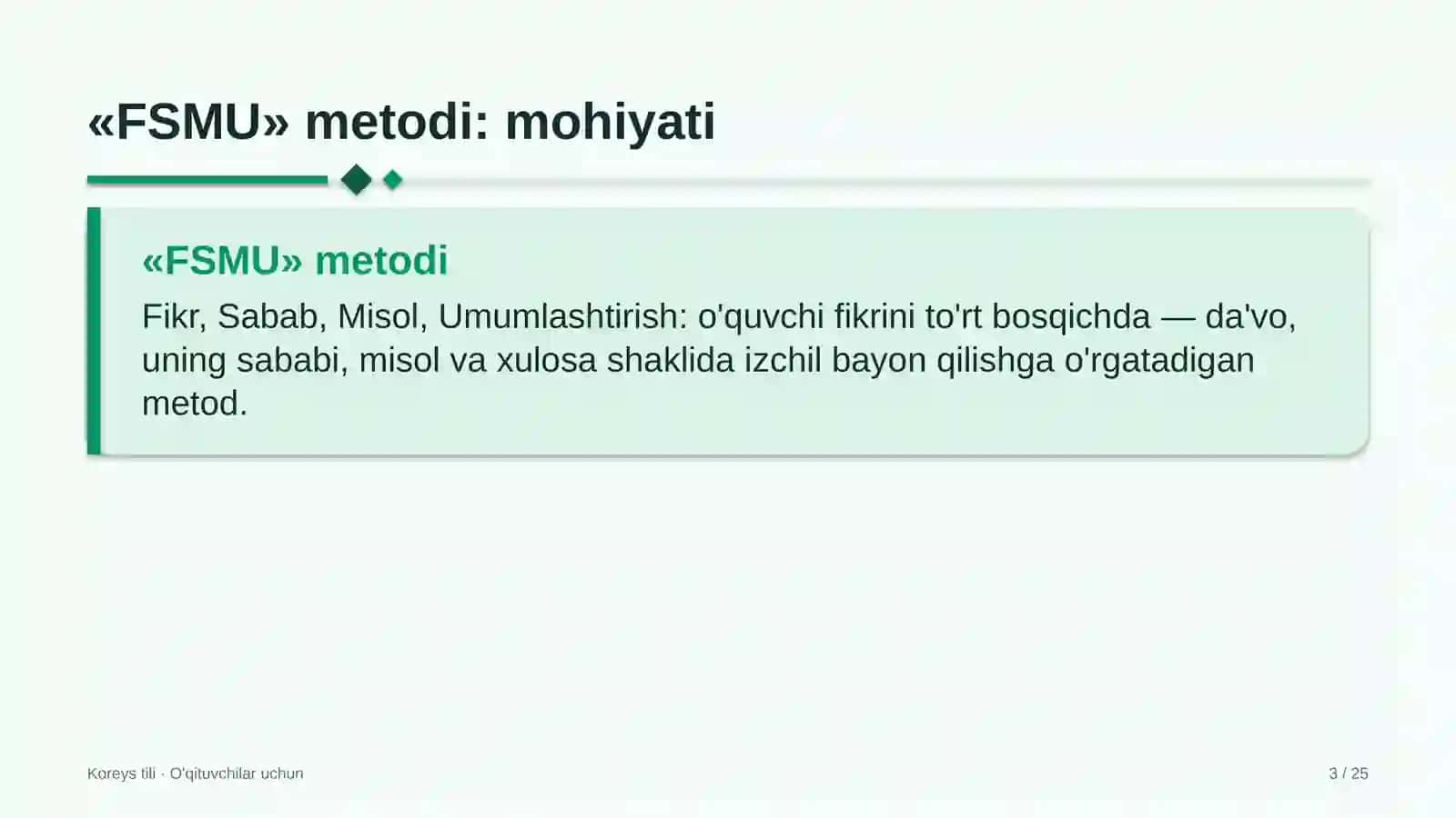 koreys tili darslarida fsmu metodidan foydalanish 3700 3