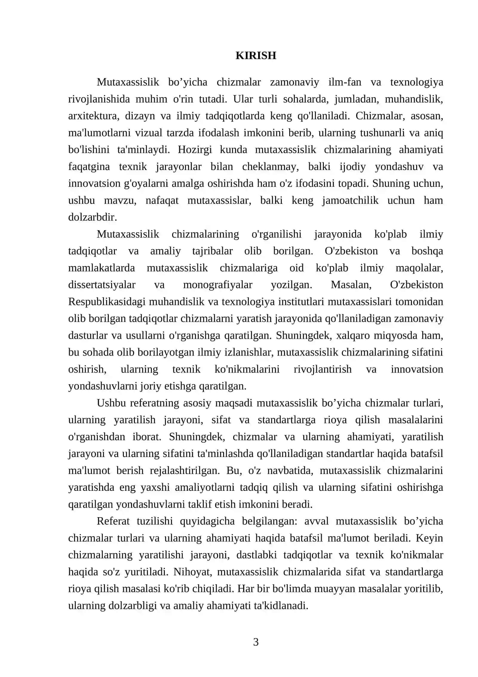 Mutaxassislik bo’yicha chizmalar 3