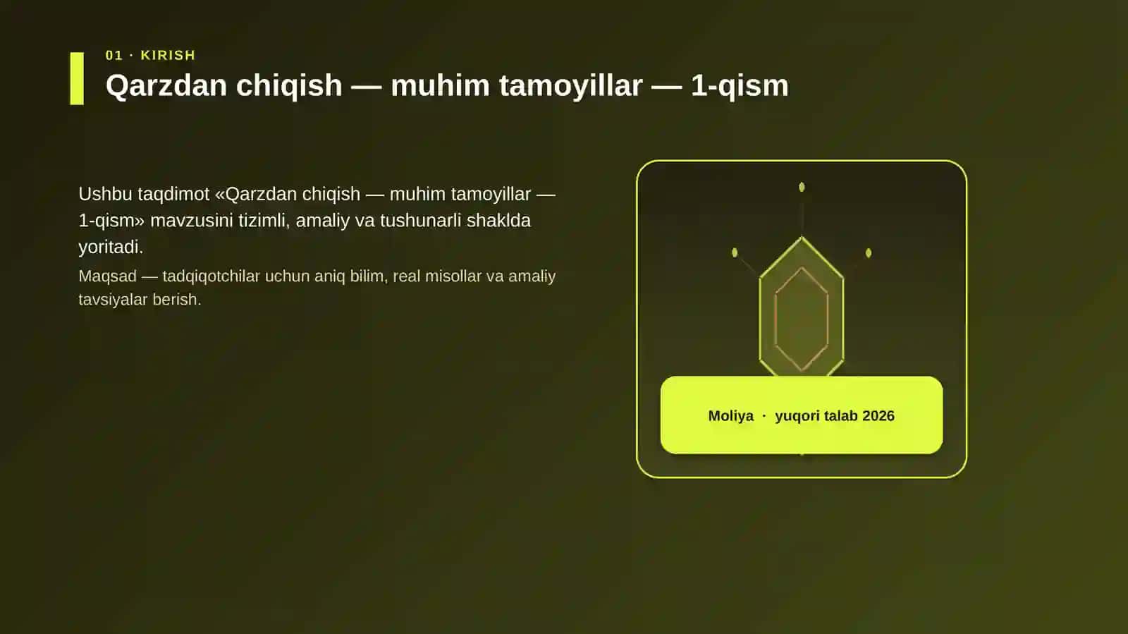 Qarzdan chiqish — muhim tamoyillar — 1-qism 3