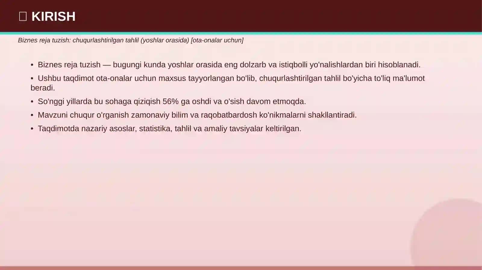 BIZNES REJA TUZISH 3