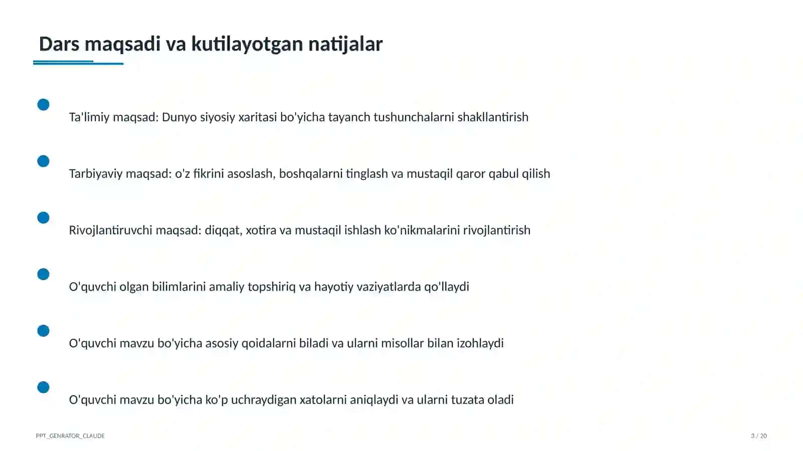 Dunyo siyosiy xaritasi (10-sinf) 3