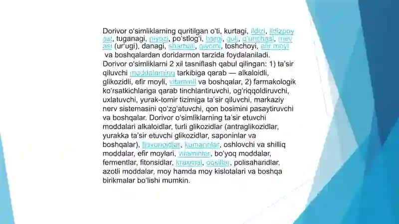 o'rta Osiyo allomalarining dorivor o'simliklarni o'rganishga qo'shgan hissalari 3