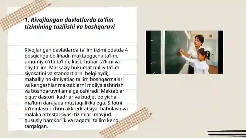 Rivojlangan davlatlarda ta'lim va tarbiya jarayoni 3