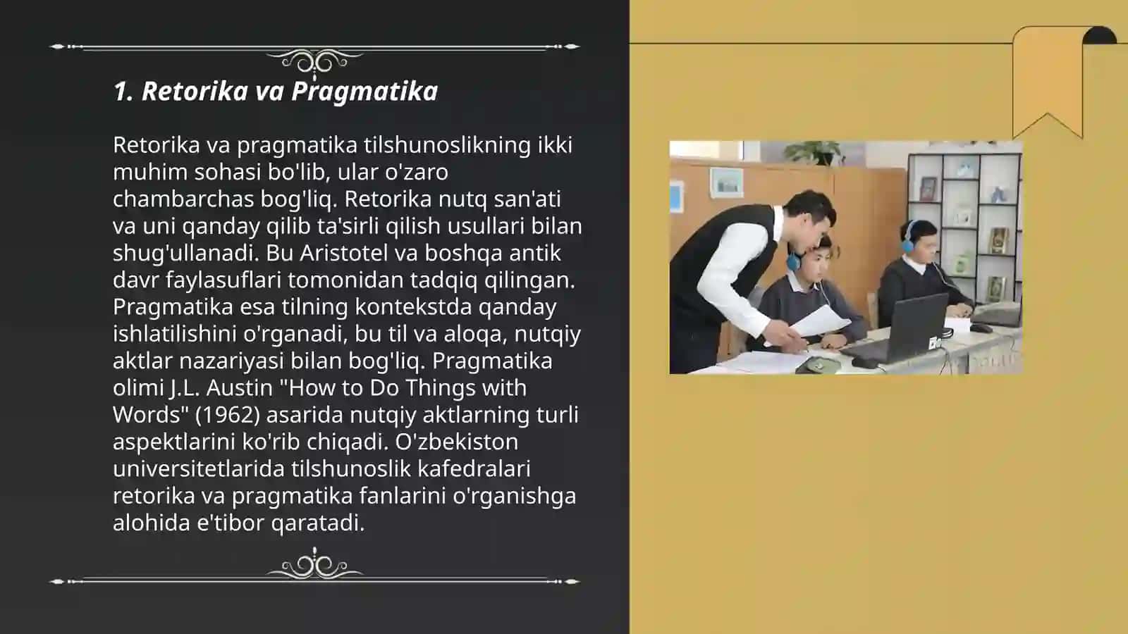 Zamonaviy tilshunoslikning tarmoqlari va yo’nalishlari 3