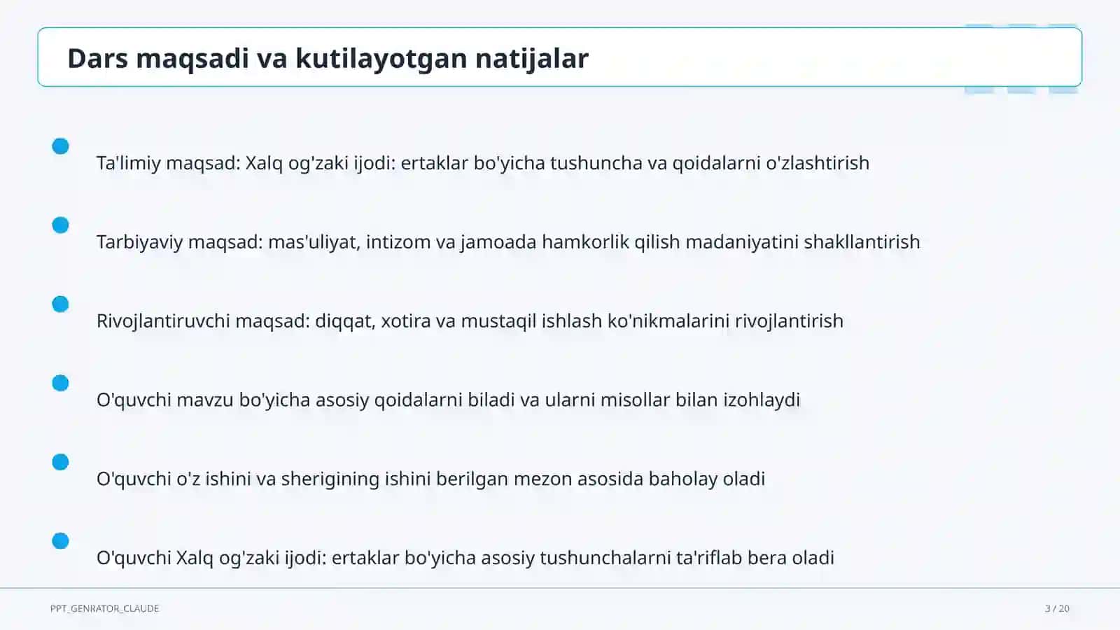 Xalq og'zaki ijodi: ertaklar (5-sinf) 3