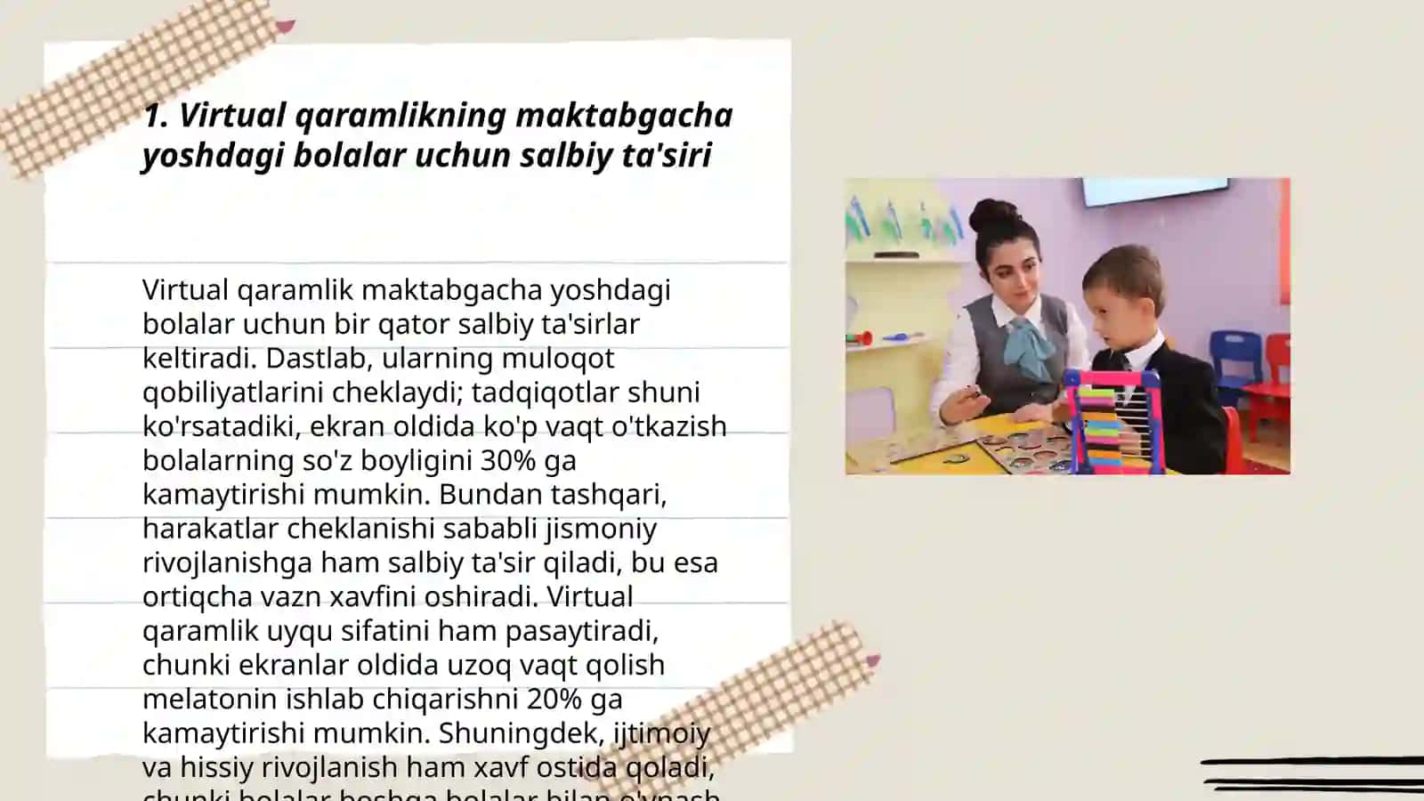 Virtual qaramlikning maktabgacha yoshdagi bolalar uchun salbiy ta'siri 3