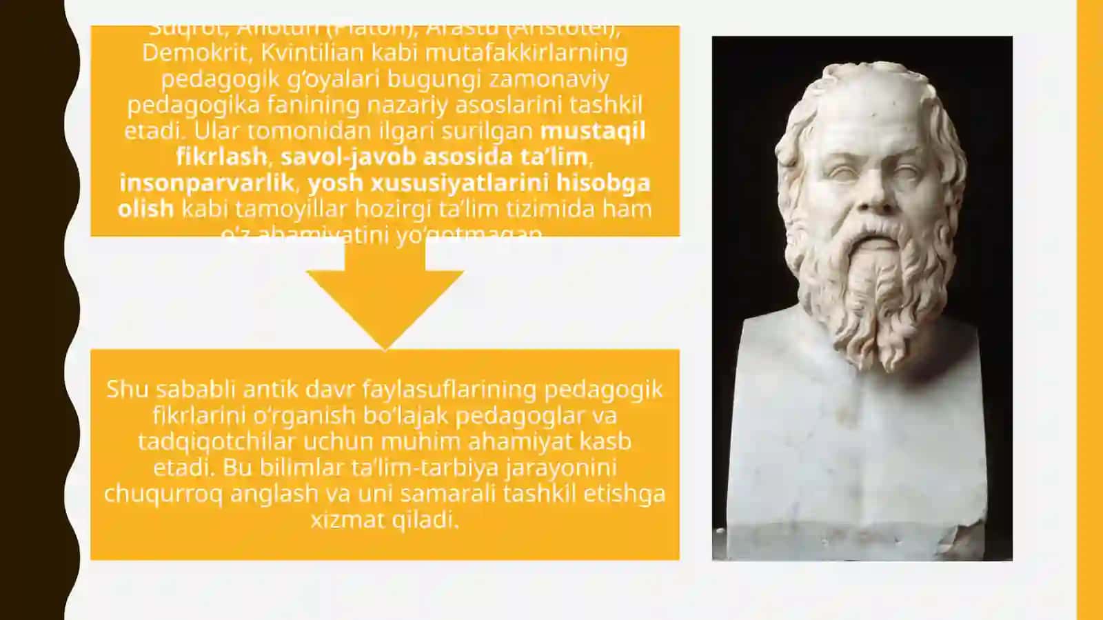 Antik davr faylasuflarining pedogogik fikrlari 3