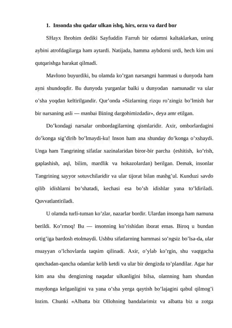 Asarda insoniyatning hatti –harakatlarini umumiy ko’rinishi 3