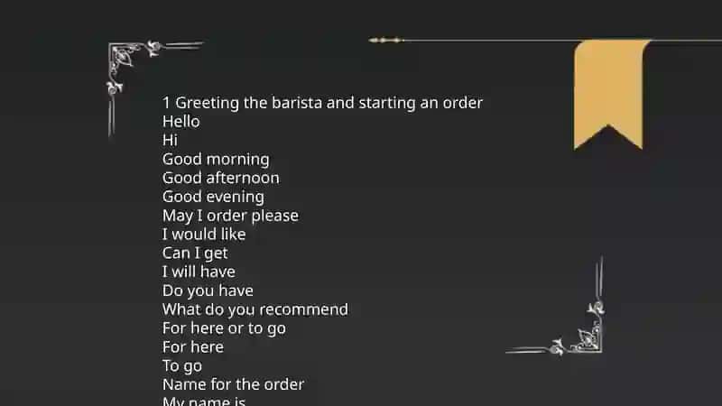 Coffee Shop Ordering Drinks 3