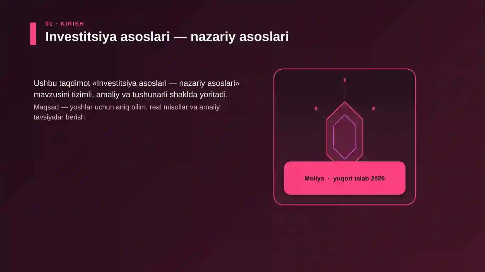 Investitsiya asoslari — nazariy asoslari 3