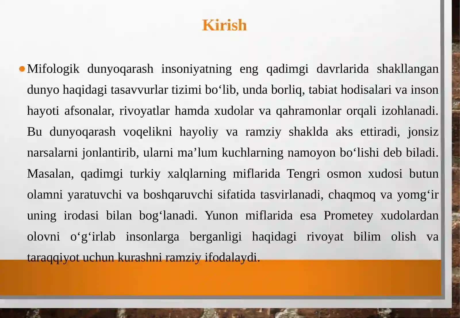 Mifologik dunyoqarashning falsafiy ahamiyati 3
