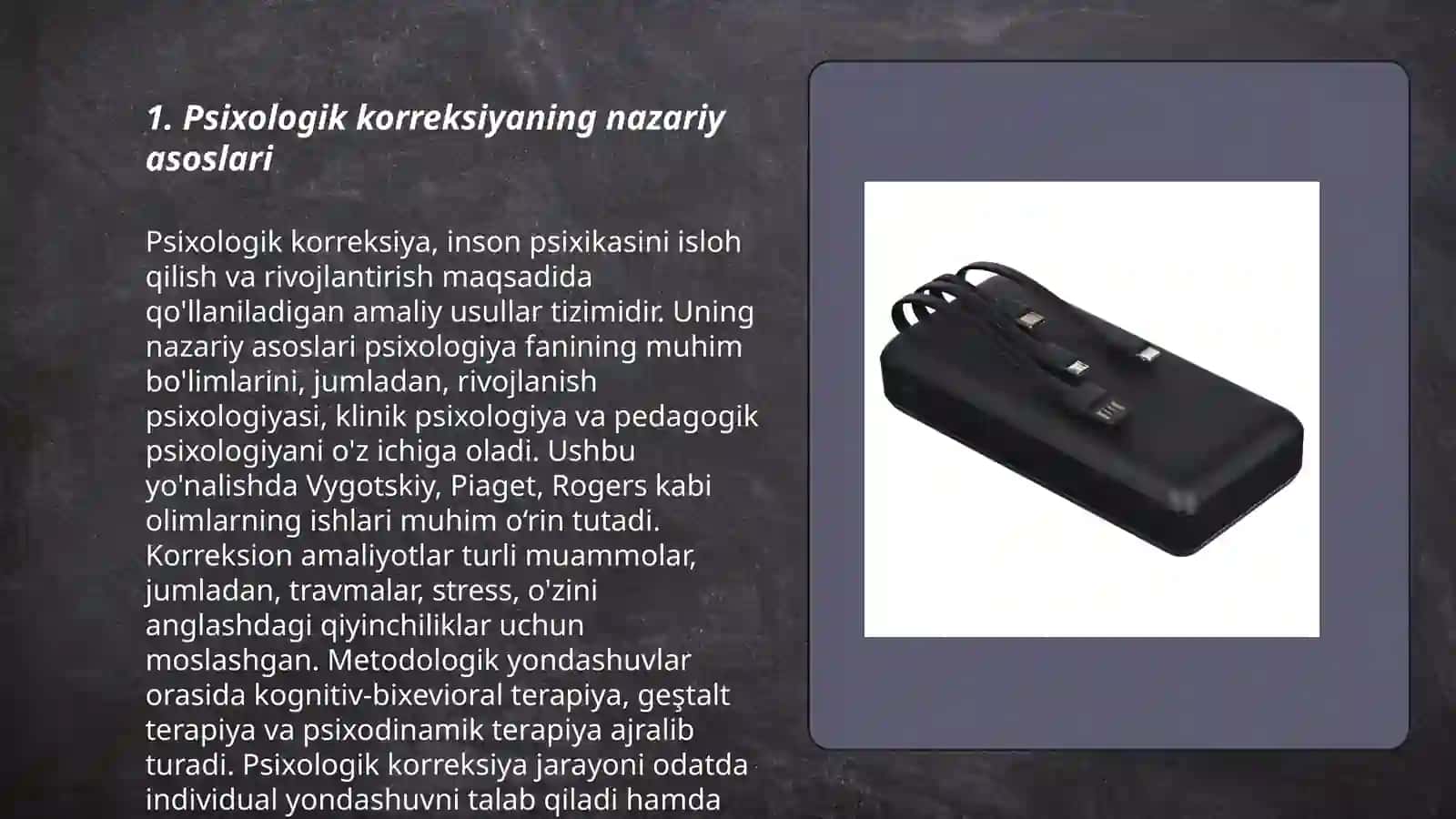 Psixologik korreksiyaning tamoillari va uni tashkil etish 3