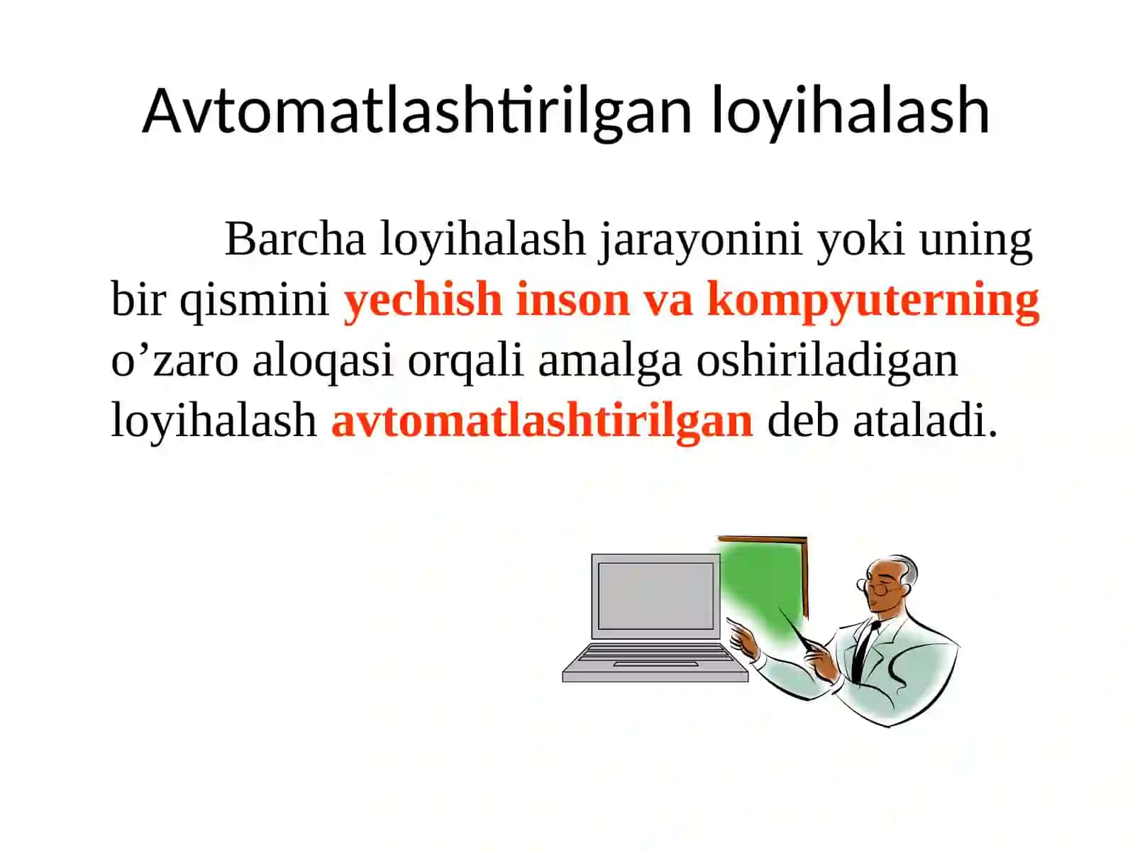 Zamonaviy avtomatlashtirilgan loyihalash tizimlari va ularni texnik sohalarda qo‘llanilishi 3
