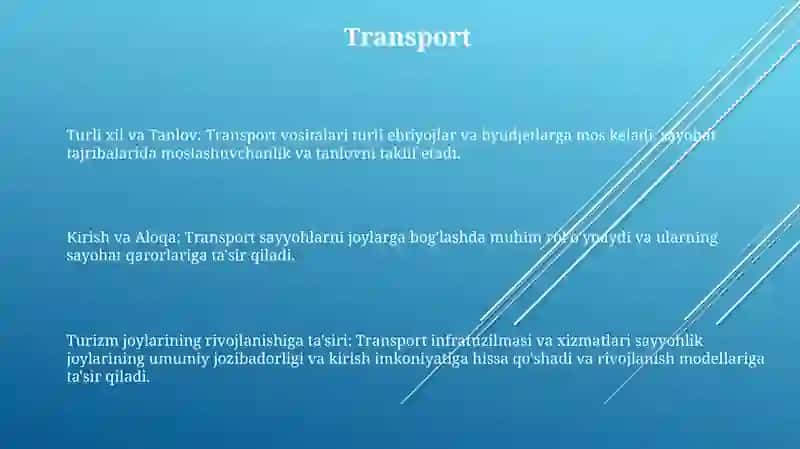 Turizm maxsulotining tarkibiy qismlarining o’ziga xos tomonlari 3