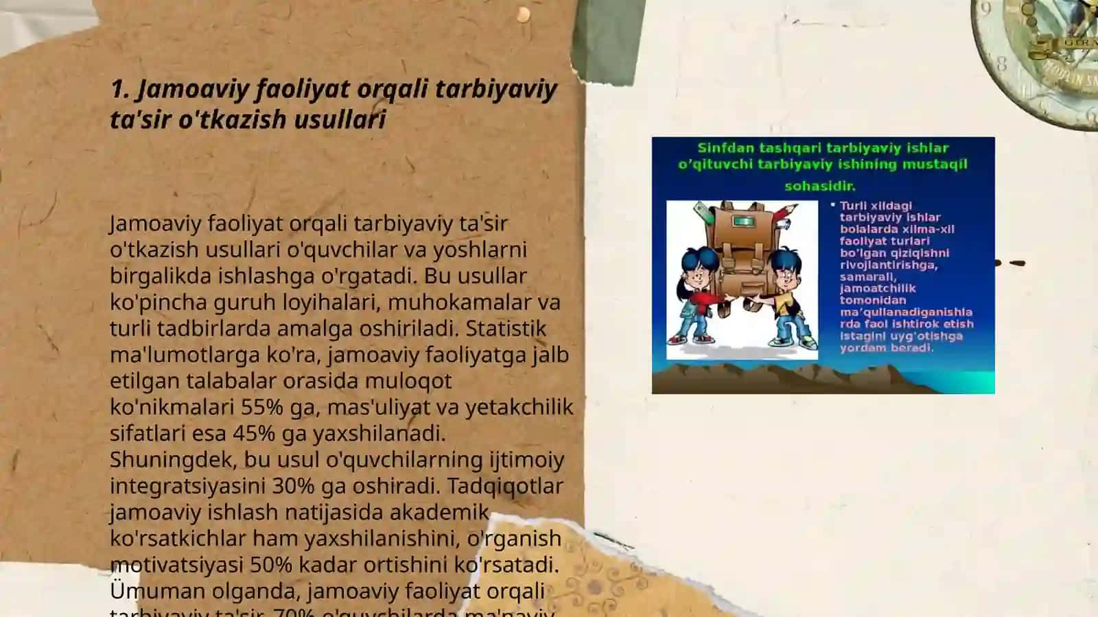 Maxsus maktablarda shaxsga jamoa orgali tarbiyaviy ta'sir ko'rsatishning shakl va metodlari 3