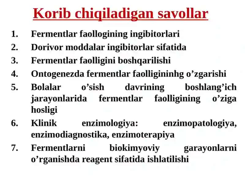 Fermentlar faolligini boshqarilishi 3