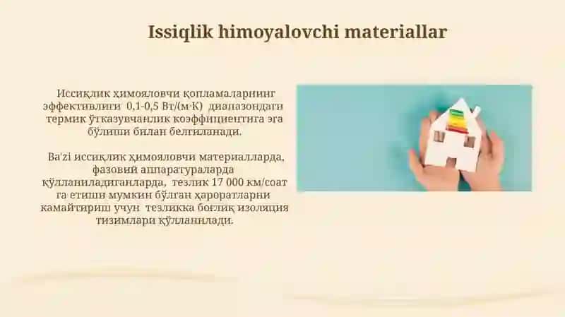 Issiqlik himoyalanishining asosiy tushunchalari 3
