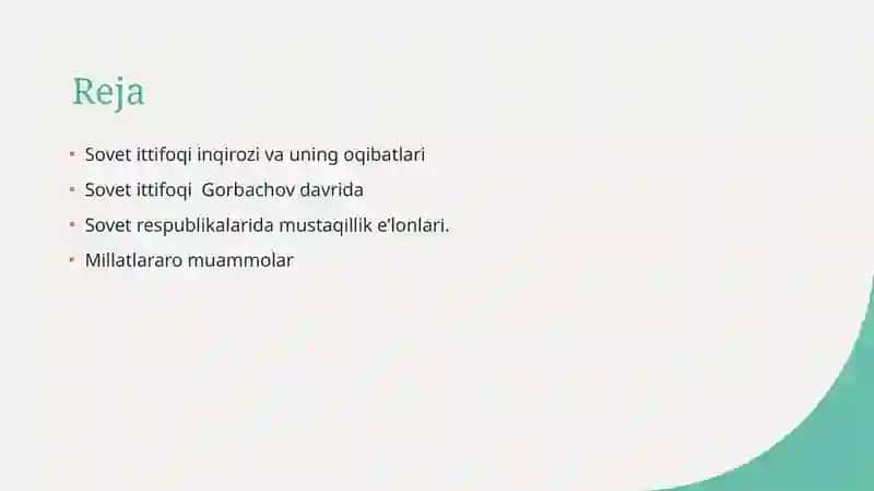 Sovet ittifoqi va uning qibatlari 3