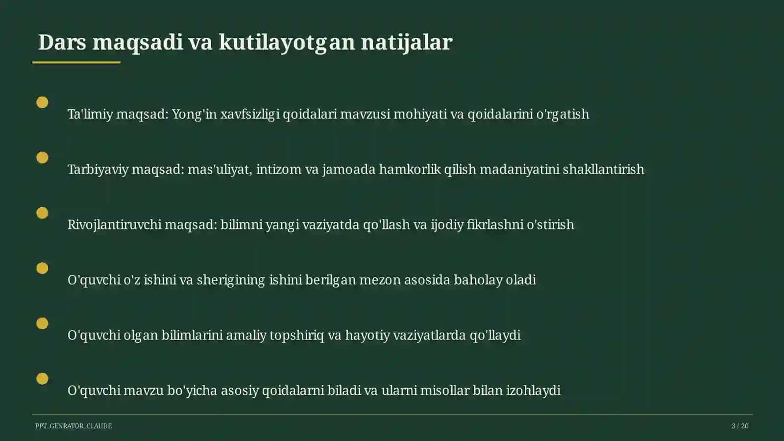 Yong'in xavfsizligi qoidalari 3