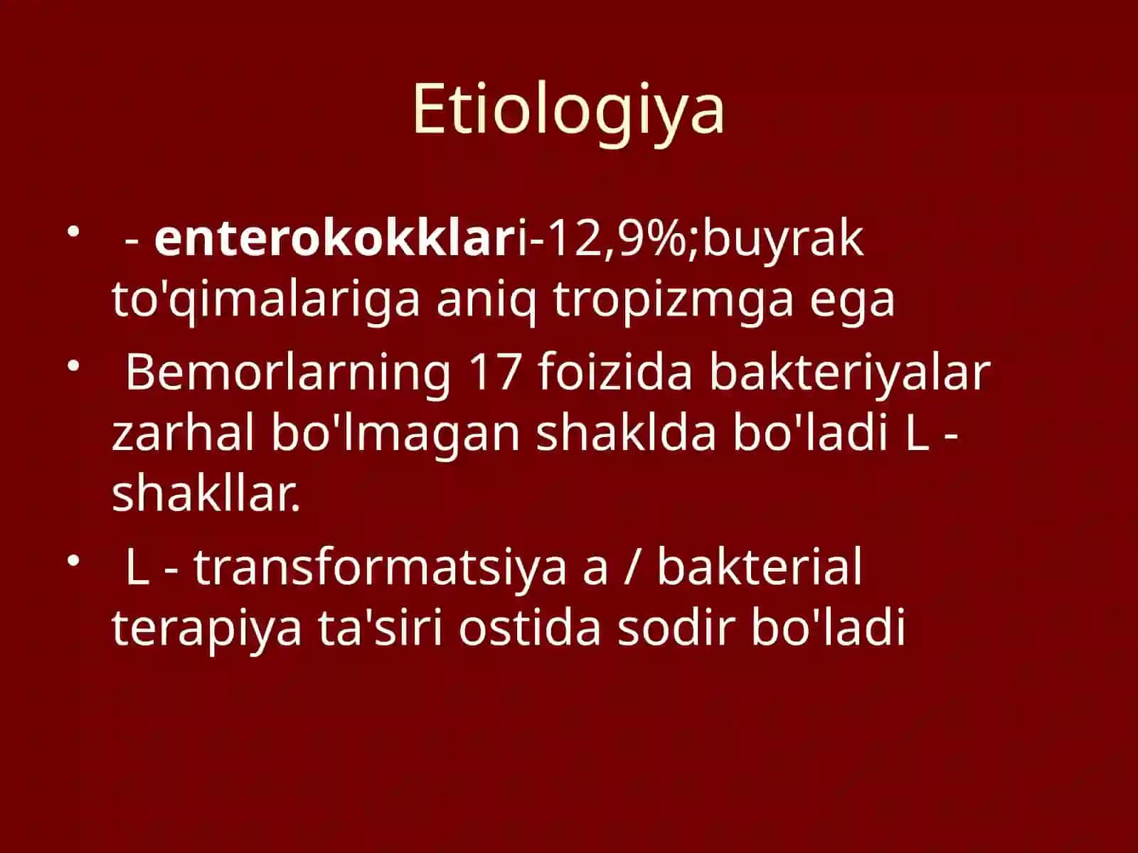 Piyelonefrit mavzusi 3