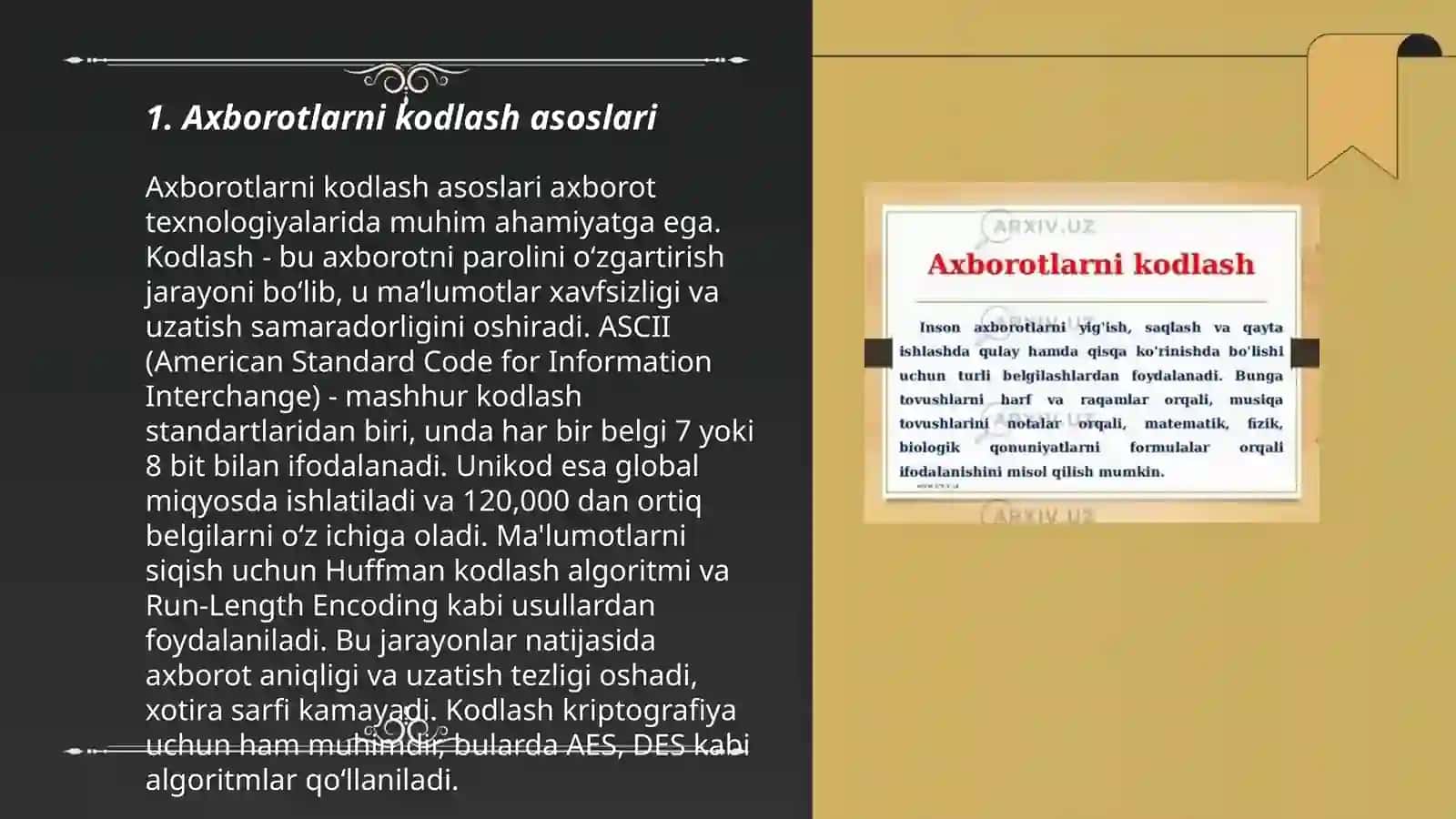 Axborotlarni kodlash asoslari 3