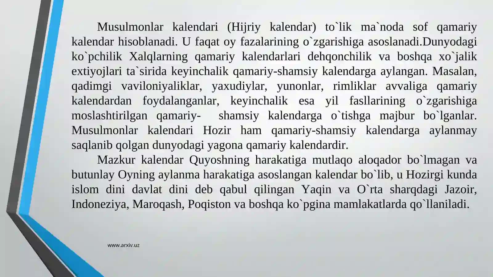 Musulmonlar kalendari 3